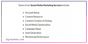 Social media marketing services of DigiMarketX